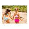 Isla Reversible Two Piece, Dragon Fruit + Pink Plumerias - Two Pieces - 3