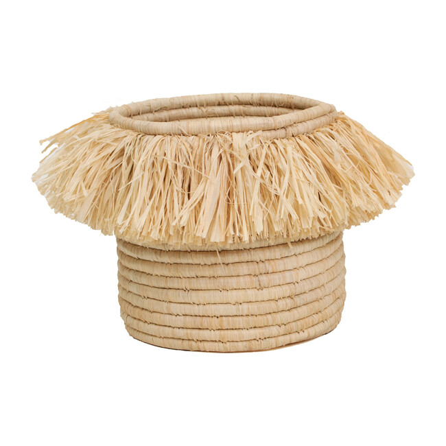 8" Large Fringed Catchall, Natural