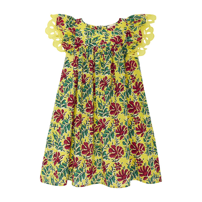 Freesia Short Dress, Yellow