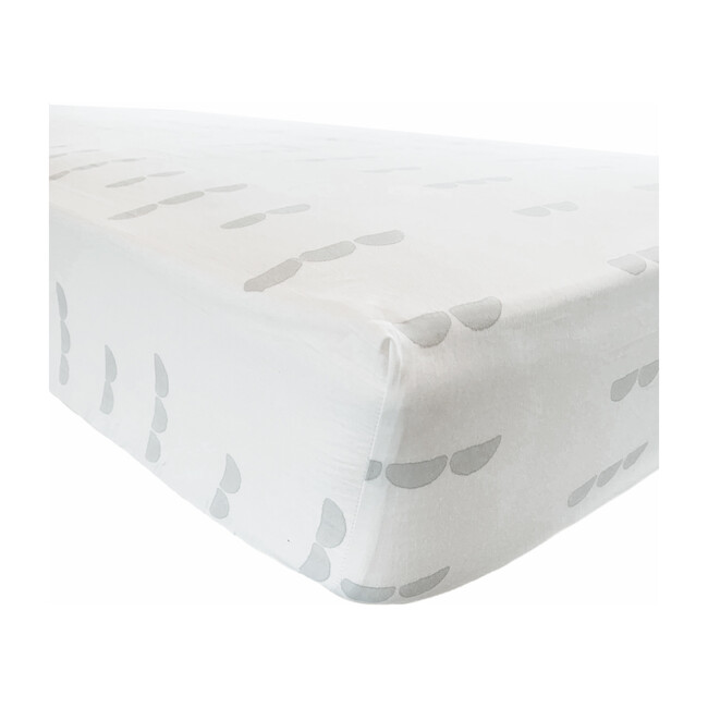 Organic Abacus Crib Sheet, Light Gray - Crib Sheets - 1