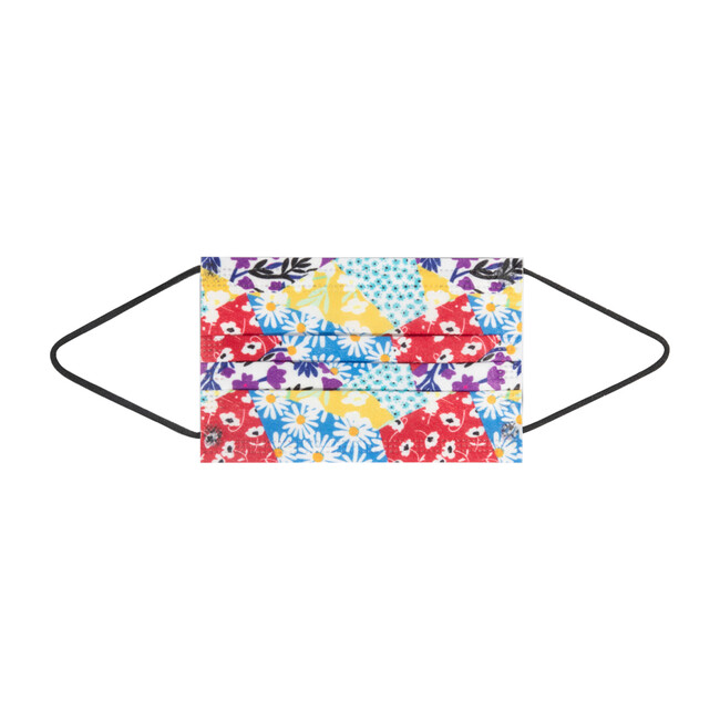 Kids Floral Collage Face Masks, 10 Pack