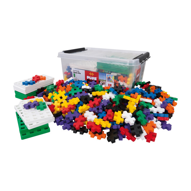 BIG Educational Tub 400 Basic Mix with 10 baseplates - STEM Toys - 1