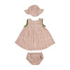*Exclusive* Mer Dress, Hat and Bloomer Set, Pink & Green - Dresses - 6
