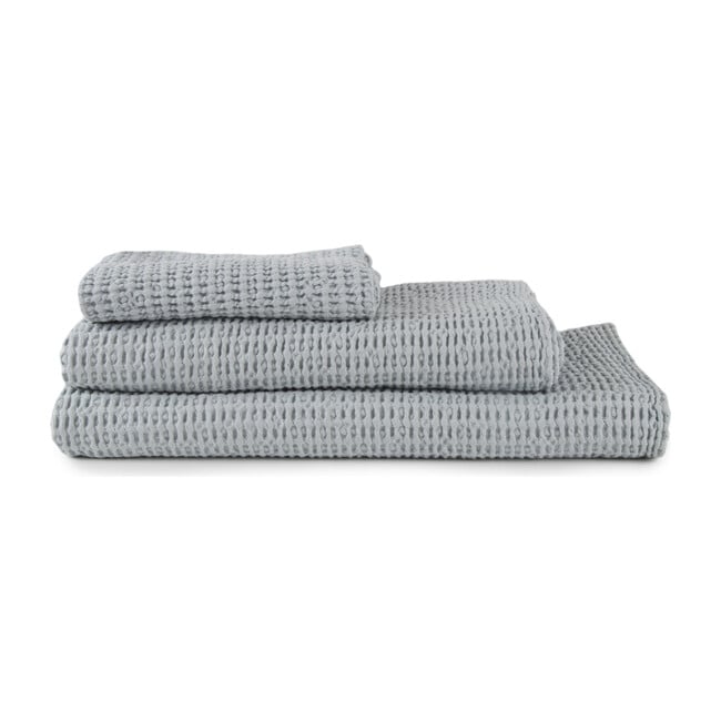 Set of 2 Simple Waffle Washcloths, Sky