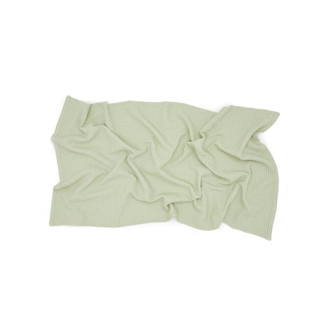 Simple Waffle Bath Towel, Sage