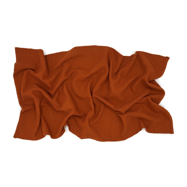 Simple Waffle Bath Towel, Terracotta