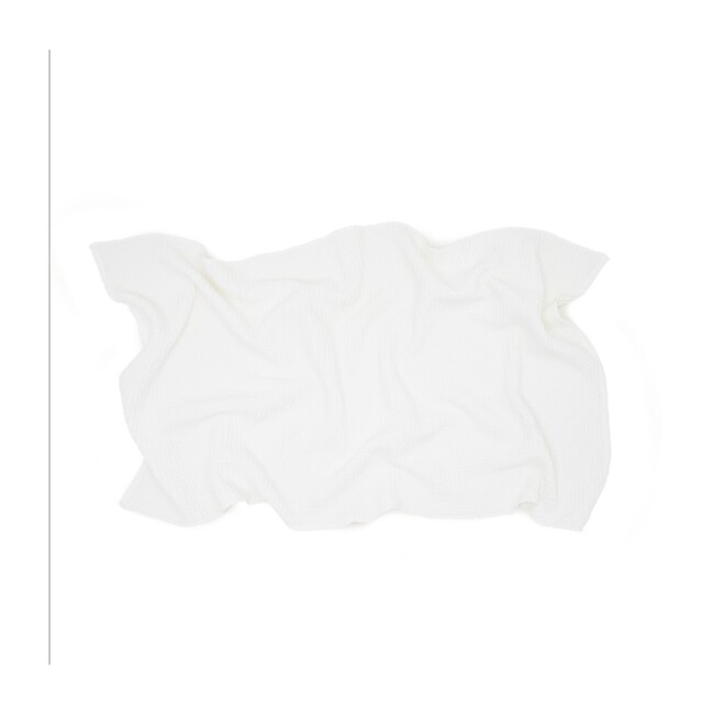 Simple Waffle Bath Towel, White