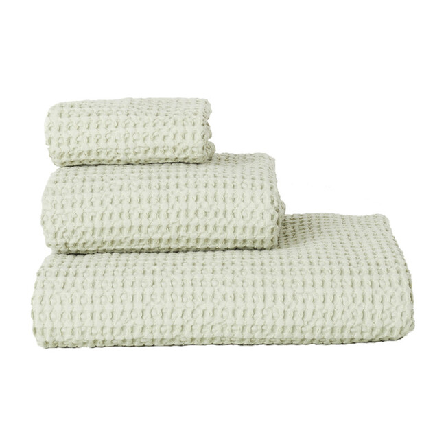 Simple Waffle Hand Towel, Sage