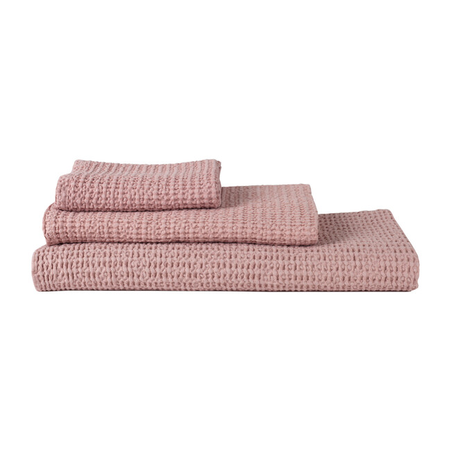 Simple Waffle Hand Towel, Blush - Towels - 1