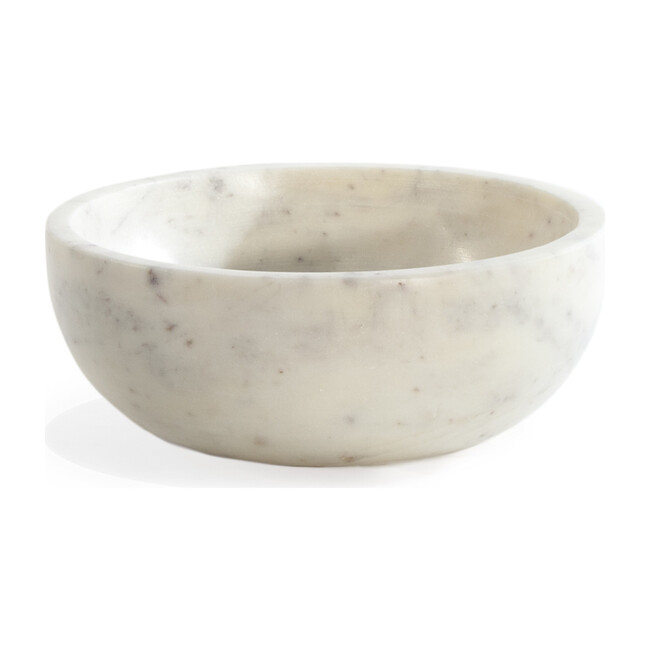 Simple Large Marble Bowl, White - Tableware - 1