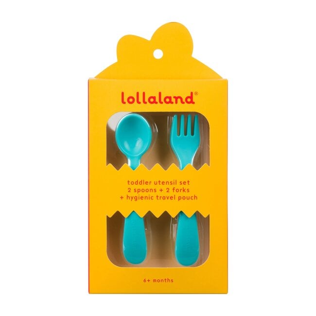 Lollaland 5-Piece Toddler Utensil Set, Turquoise