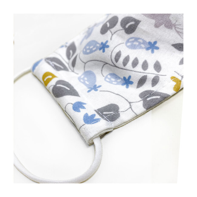 Kids Organic Cotton Face Mask, Blue Deers