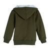 Luca Sherpa Hoodie, Army Green - Sweatshirts - 3