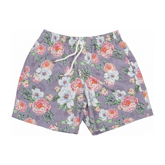 Boys Board Shorts, Peony Mauve