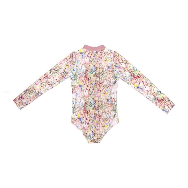Long Sleeve Zip One Piece, Secret Garden