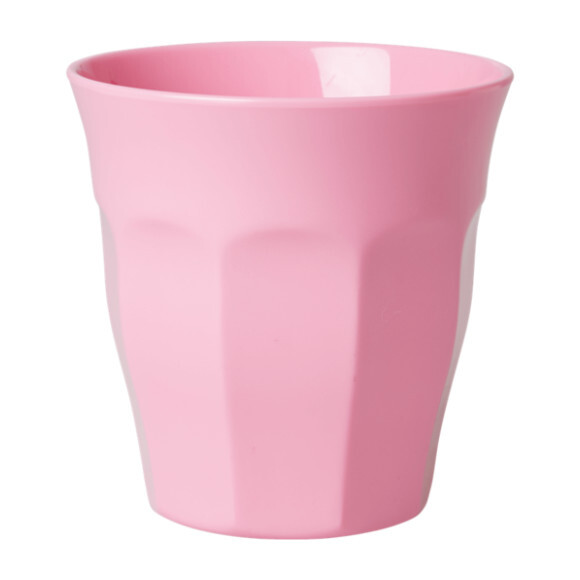 Set of 2 Melamine Cups in Dark Pink, Medium - Tableware - 1
