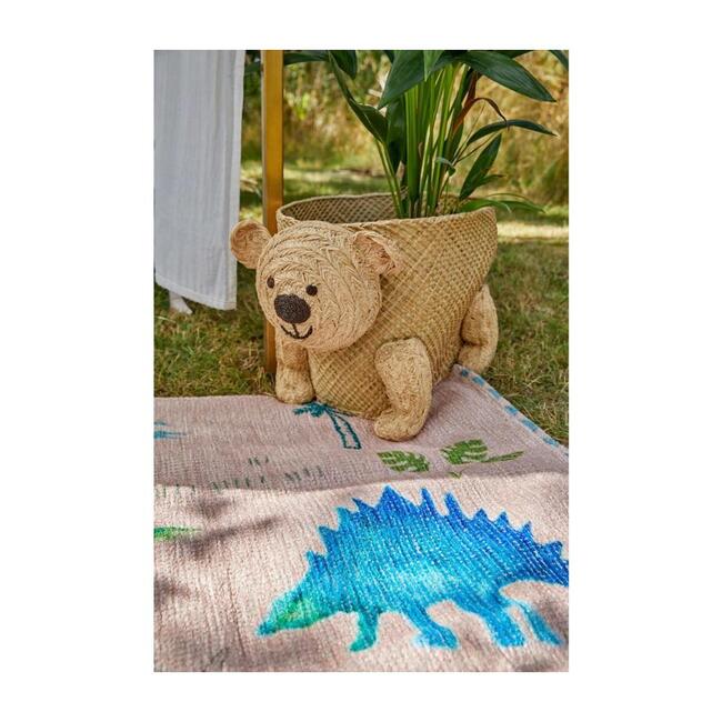 Bear Seagrass and Raffia Storage Basket, Natural