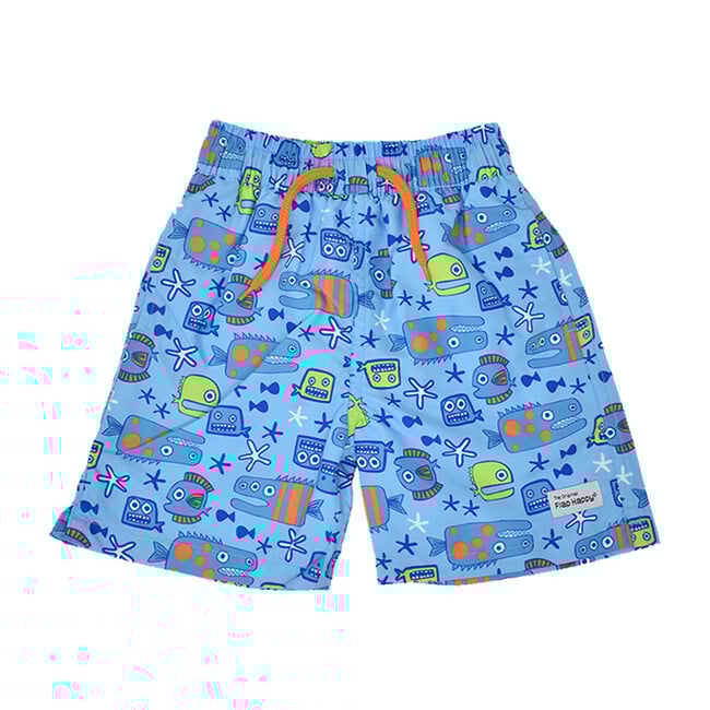 UPF 50 Wesley Swim Trunks with Mesh Liner, Something's Fishy