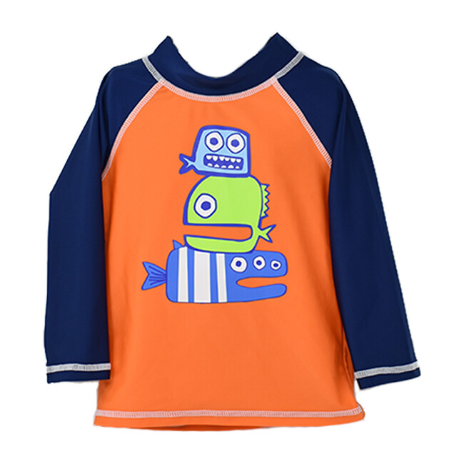 UPF 50 Graphic Rash Guard Swim Top