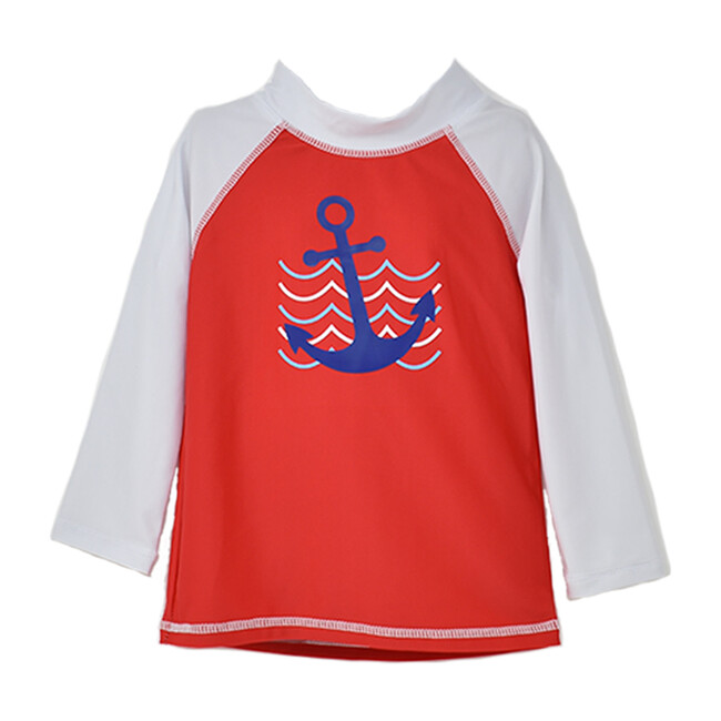 UPF 50 Graphic Rash Guard Swim Top