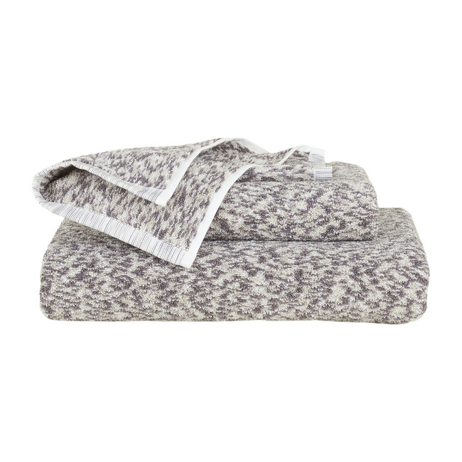 Space Dye Terry Washcloth, Light Grey
