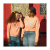 Tres Bien Adult Sweatshirt, Vibrant Peach - Sweatshirts - 2