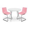 Modern Kids Round Table and Chairs, Pink - Kids Seating - 1 - thumbnail