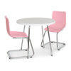 Modern Kids Round Table and Chairs, Pink - Kids Seating - 2