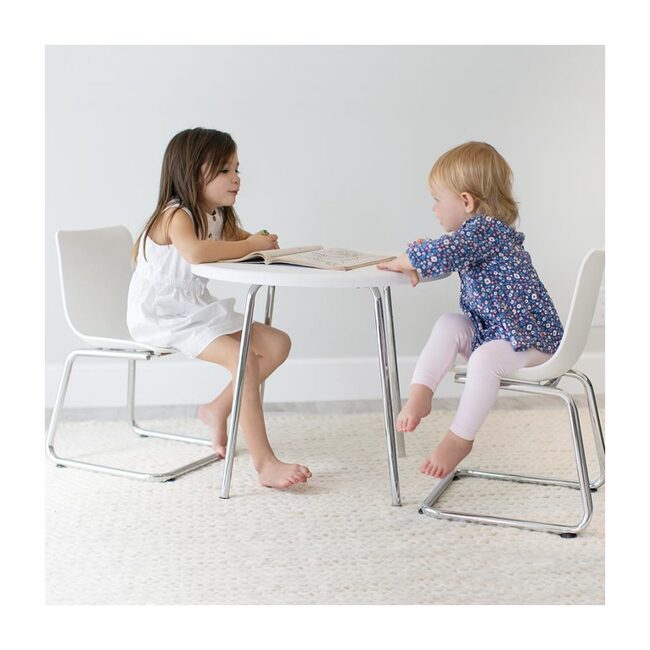 Modern Kids Round Table and Chairs, Pink - Kids Seating - 4