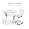 Modern Kids Round Table and Chairs, White - Kids Seating - 6