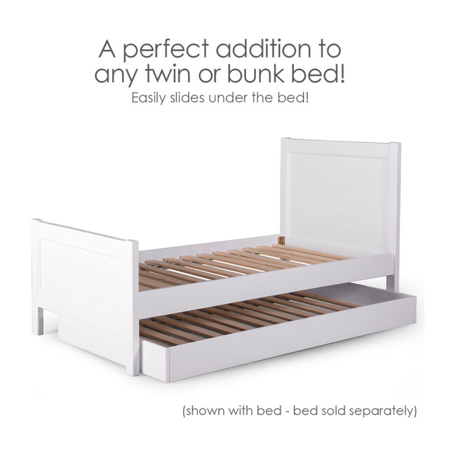 Nesto Trundle Bed Addition, White - Beds - 4