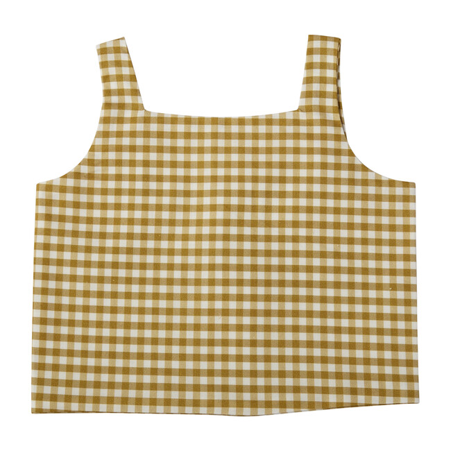 India Blouse, Poplin Ocher Gingham - Blouses - 1