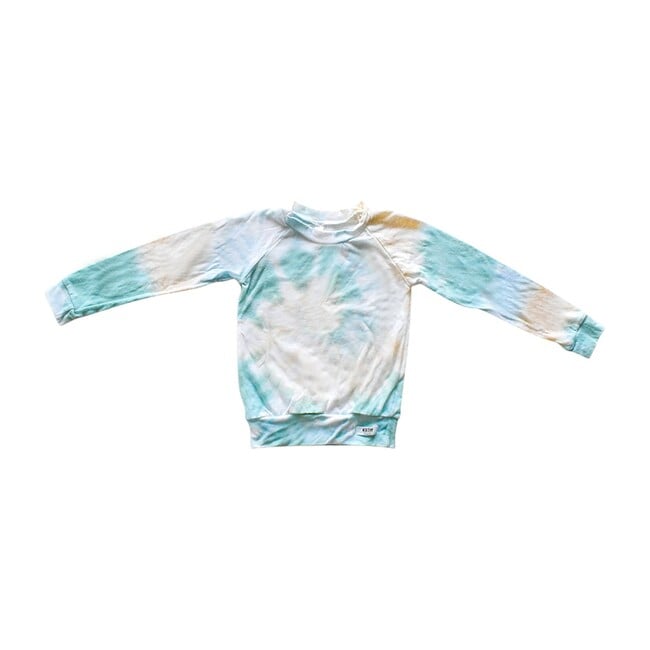 Kids Raglan Tee, Sea & Ivory