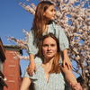 Heidi Tiered Dress, Blue Brushstroke Flowers - Dresses - 5