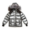 The Chipotle, Pewter with Light Grey Fur - Puffers & Down Jackets - 1 - thumbnail