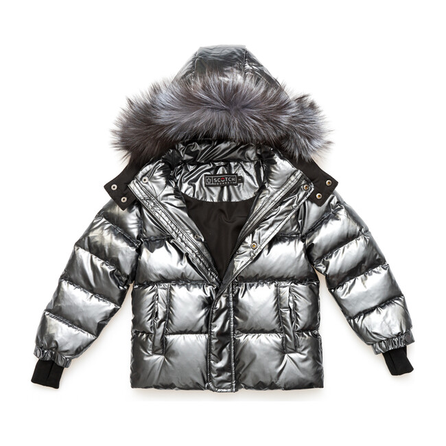 The Chipotle, Pewter with Light Grey Fur - Puffers & Down Jackets - 2