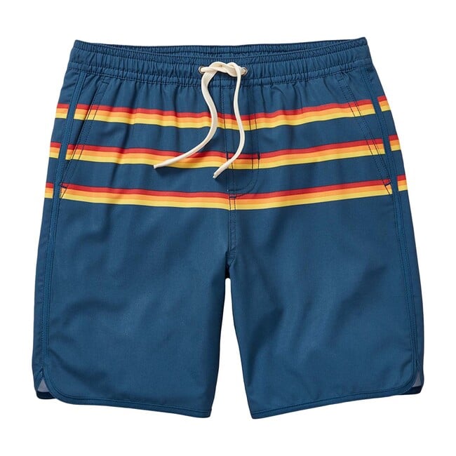 Kid's Anchor Swim Trunk, Rainbow 3 Stripe