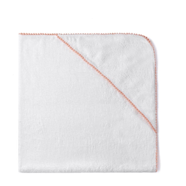 Bamboo Pom Pom Towel, Peach