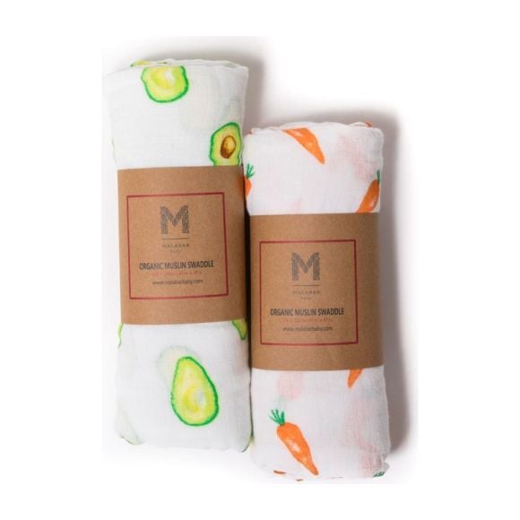 Organic Muslin Swaddle Gift Set, First Foods