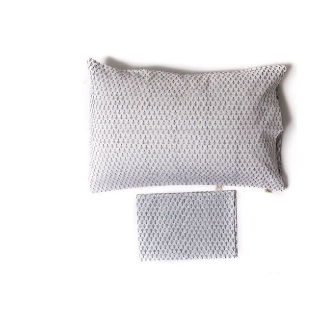 Set of 2 Block-Printed Pillowcases, Fort