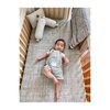 Brush-Stroked Cotton Fitted Crib Sheet, Grey Brush Stroke - Crib Sheets - 2