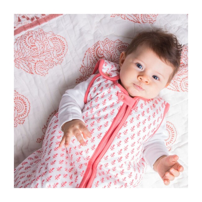 Block-Printed Lightweight Sleep Bag, Pink City