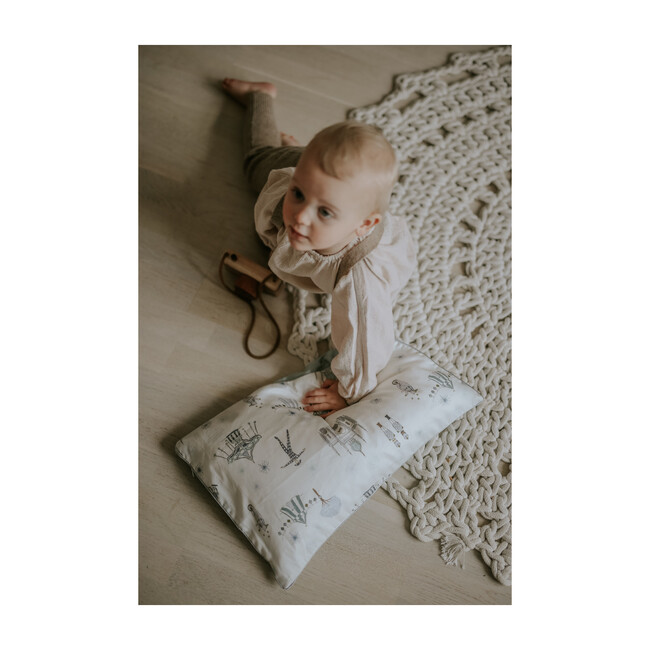 Adventures in Wonderland Toddler Pillow, Aqua
