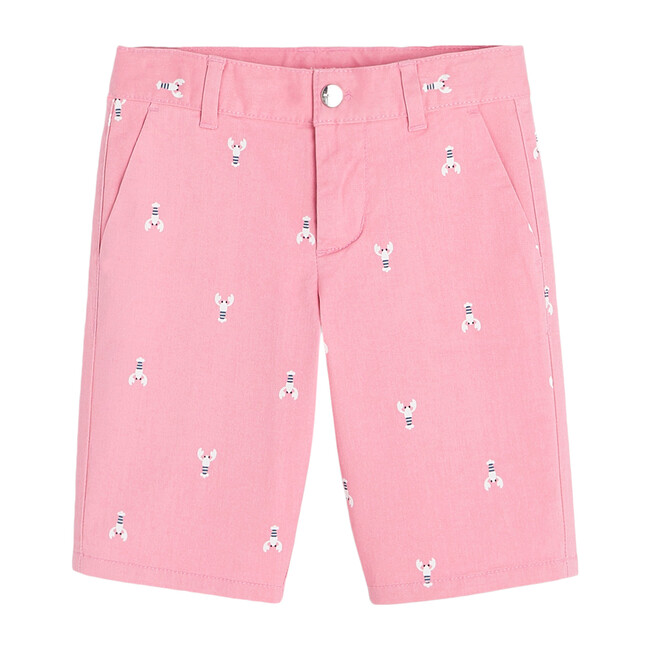 Lobster Pattern Bermuda Short, Pink Blush