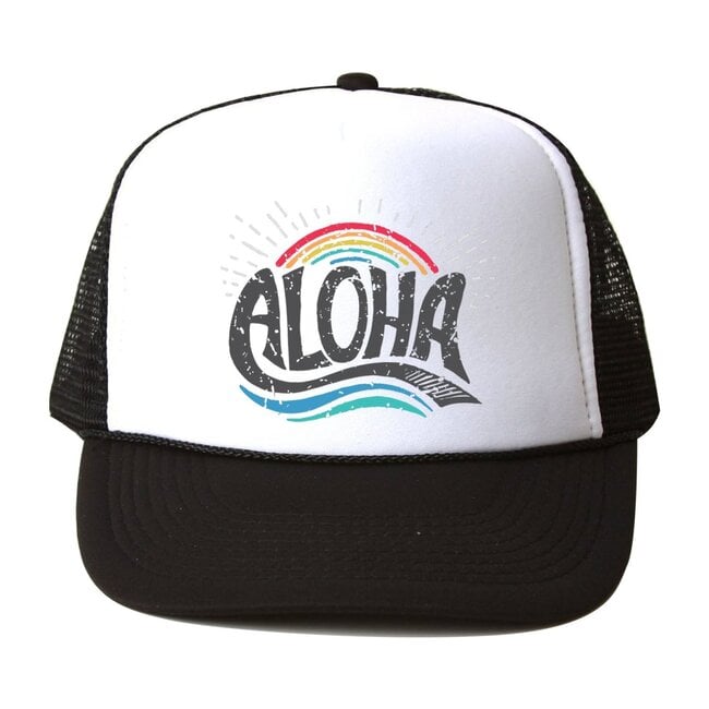 Aloha Rainbow Hat, Black