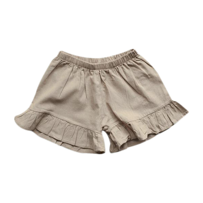 The Frill Linen Short, Oatmeal