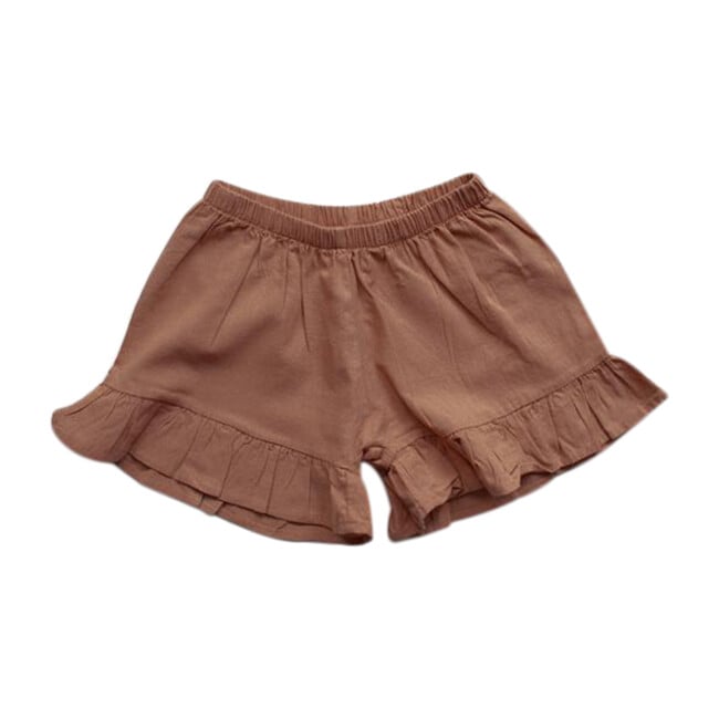 The Frill Linen Short, Cinnamon