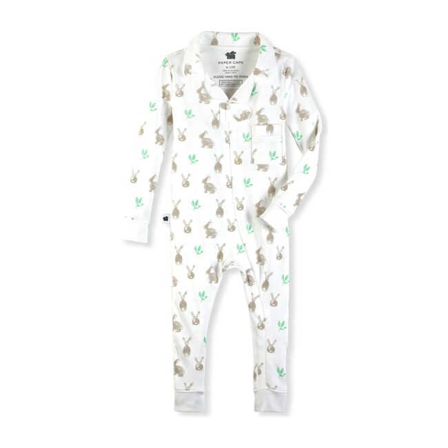 Classic Footless Pajama Onesie, Bunny Print