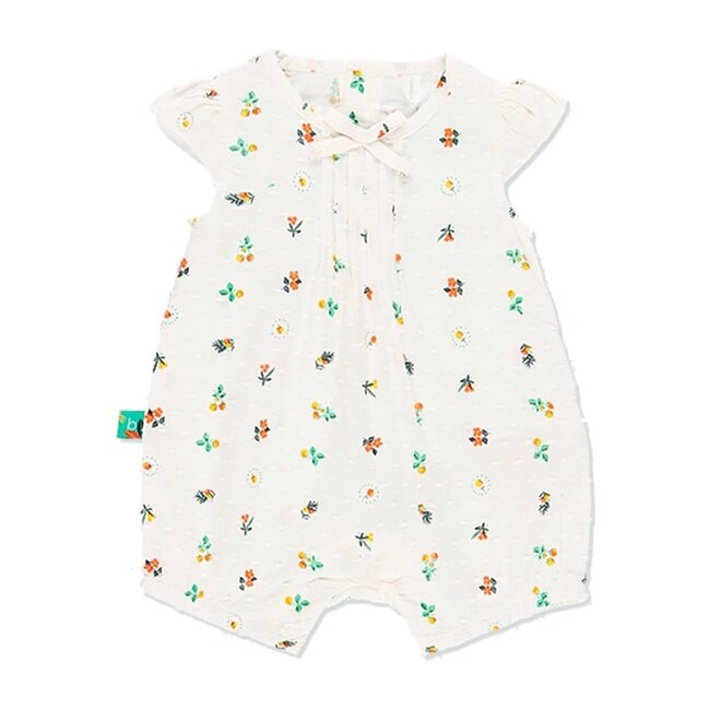 Floral Plumeti Bodysuit, Off White