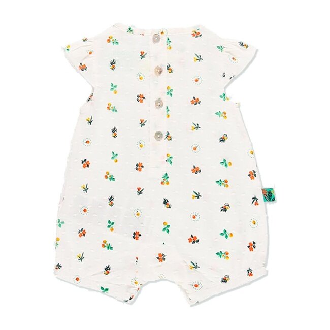 Floral Plumeti Bodysuit, Off White